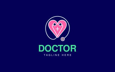 БЕСПЛАТНАЯ концепция дизайна логотипа «Доктор Любовь»