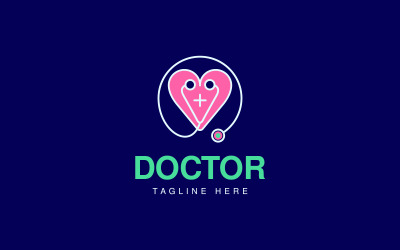 Conceito de design de logotipo GRATUITO Doctor Love
