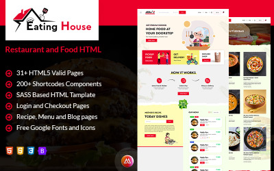 Eating House – HTML-Vorlage für Restaurant und Essen
