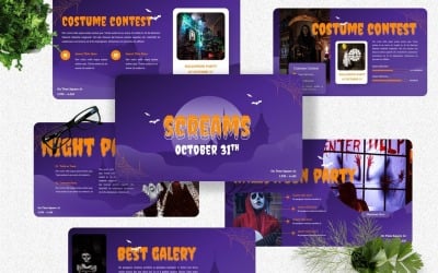 Krzyki — szablony Googleslide na Halloween