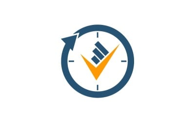 Modelo de logotipo de gerenciamento de negócios 24 horas