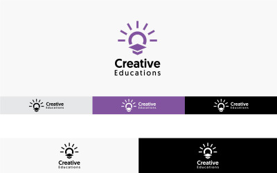 Plantilla de logotipo de educación creativa