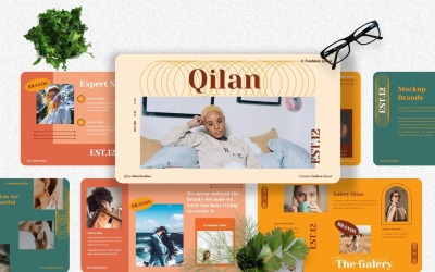 Qilan - Modello PowerPoint creativo di moda
