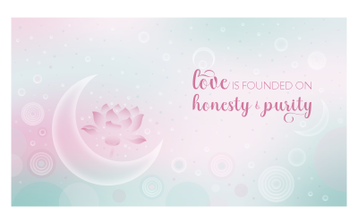 Inspirational Background 14400x8100px In Mint and Pink Color Scheme With Message About Love