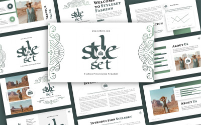 Modello di presentazione PowerPoint multiuso per la moda di Styleset