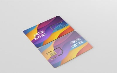 Cartão Sim - maquete do cartão SIM
