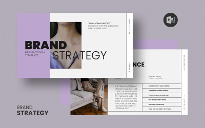 Modelo de apresentação do PowerPoint de layout de estratégia de marca