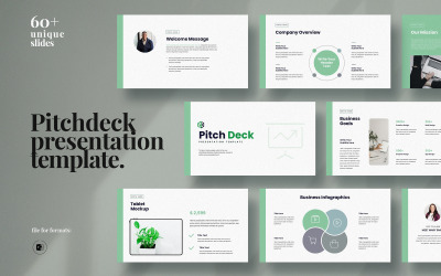 Pitch Deck elrendezés PowerPoint prezentációs sablon