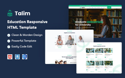 Talim - Plantilla de sitio web sensible a la educación