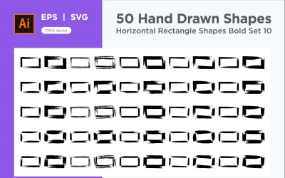 Forma de rectángulo horizontal Negrita 50_Set V 10