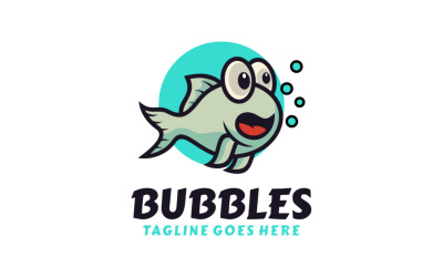Logo del fumetto della mascotte delle bolle