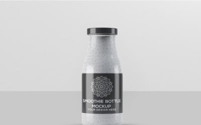 Makieta szklanej butelki smoothie