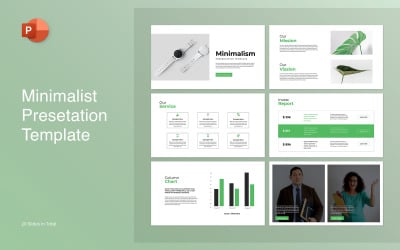 PowerPoint-Präsentationsvorlage mit minimalistischem Layout