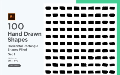 Horizontal Rectangle Shape Filled 100_Set V 1