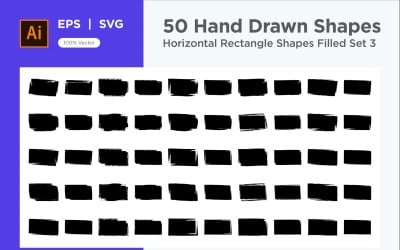 Horizontale rechthoekige vorm Gevuld 50_Set V 3