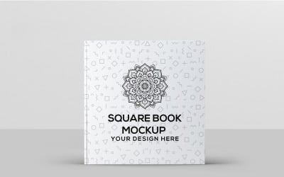 Modelo de livro quadrado de capa dura