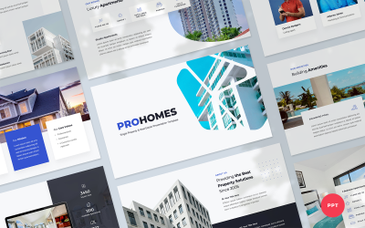 Prohomes - Plantilla de PowerPoint para presentación de propiedades y bienes raíces