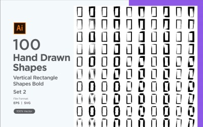 Vertical Rectangle Shape Bold 100_Set V 2