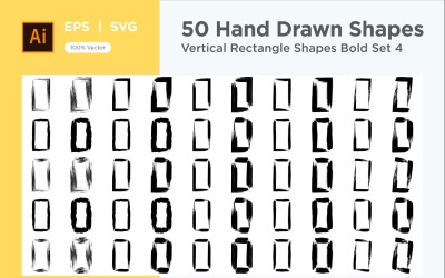 Forma de rectángulo vertical Negrita 50_Set V 4