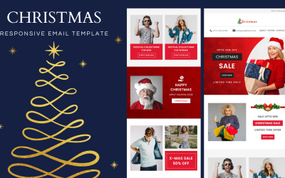 Boże Narodzenie – uniwersalny responsywny szablon wiadomości e-mail