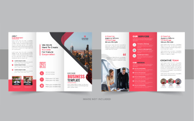 Design de Modelo de Brochura de Negócios com Três Dobras
