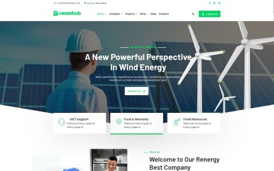 DreamHub – HTML5-шаблон Solar Company