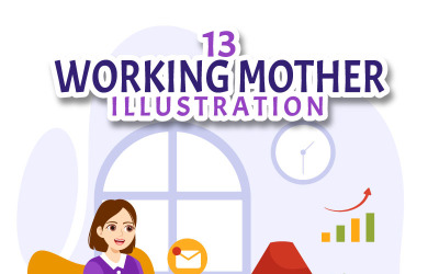 13 Иллюстрация работающей матери