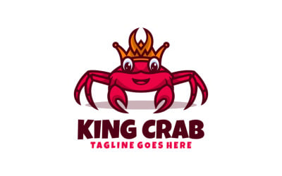 King Crab Mascot Cartoon Logo