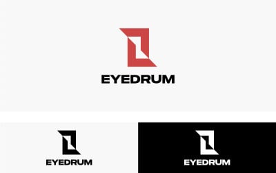 Modern Göz Davul Logo Şablonu