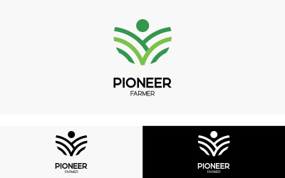 Pioneer Farmer Logotypdesignmall