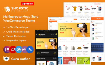Shopstic – Prémiový Mega Store Responzivní motiv Elementor WooCommerce