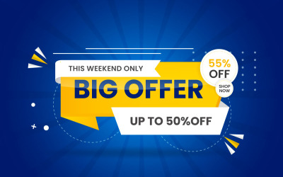 Vector gradient blue colored sale banner and Sale banner discount  blue background concept