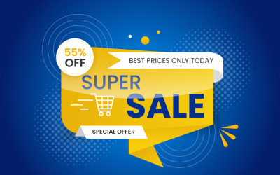 Vector gradient blue colored sale banner and Sale banner discount promotion blue color background