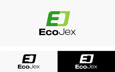 字母 E+J _ EcoJex 徽标模板