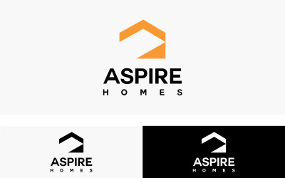 Aapire huizen logo ontwerpsjabloon