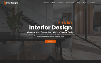 InnoDesigns - Interior &amp;amp; Furniture Design Studio Website Template