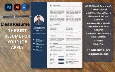 Resume – CV is a professional, clean, &amp;amp; creative
