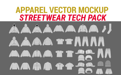 Streetwear-Vektor-Mockup-Bundle