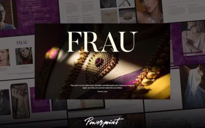 Frau - Modello PowerPoint per affari di moda