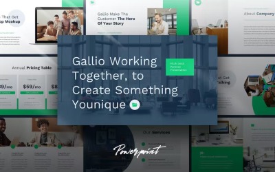 Galio – digitális marketing Powerpoint sablon