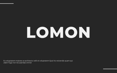 Lomon - PowerPoint de apresentação de negócios em preto e branco
