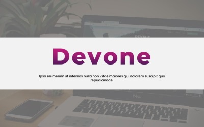 Modello di diapositiva Google Devone Business