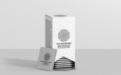 Maquette de boîte de distributeur de thé