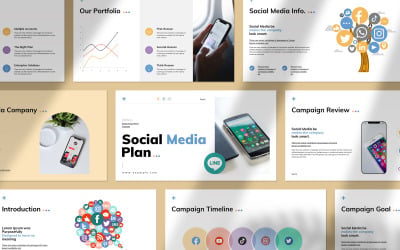 Plantilla de presentación de redes sociales