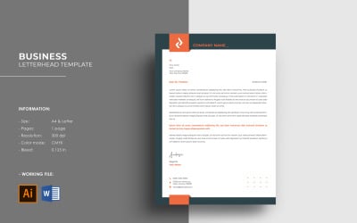 Temiz Antetli Kağıt Şablonu. Illustrator ve Ms Word Şablonu
