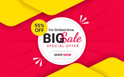 Vector sale  banner set promotion with color background and super offer