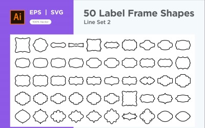 Label Frame Shape - Line -50_ Set 2