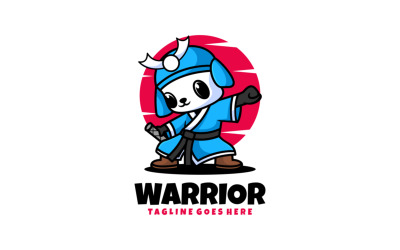 Logo del fumetto della mascotte del guerriero 2