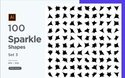 Sparkling form symbol skylt Set 100-V-3