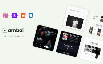 Amboi - Responsiv HTML5-portföljmall för en sida